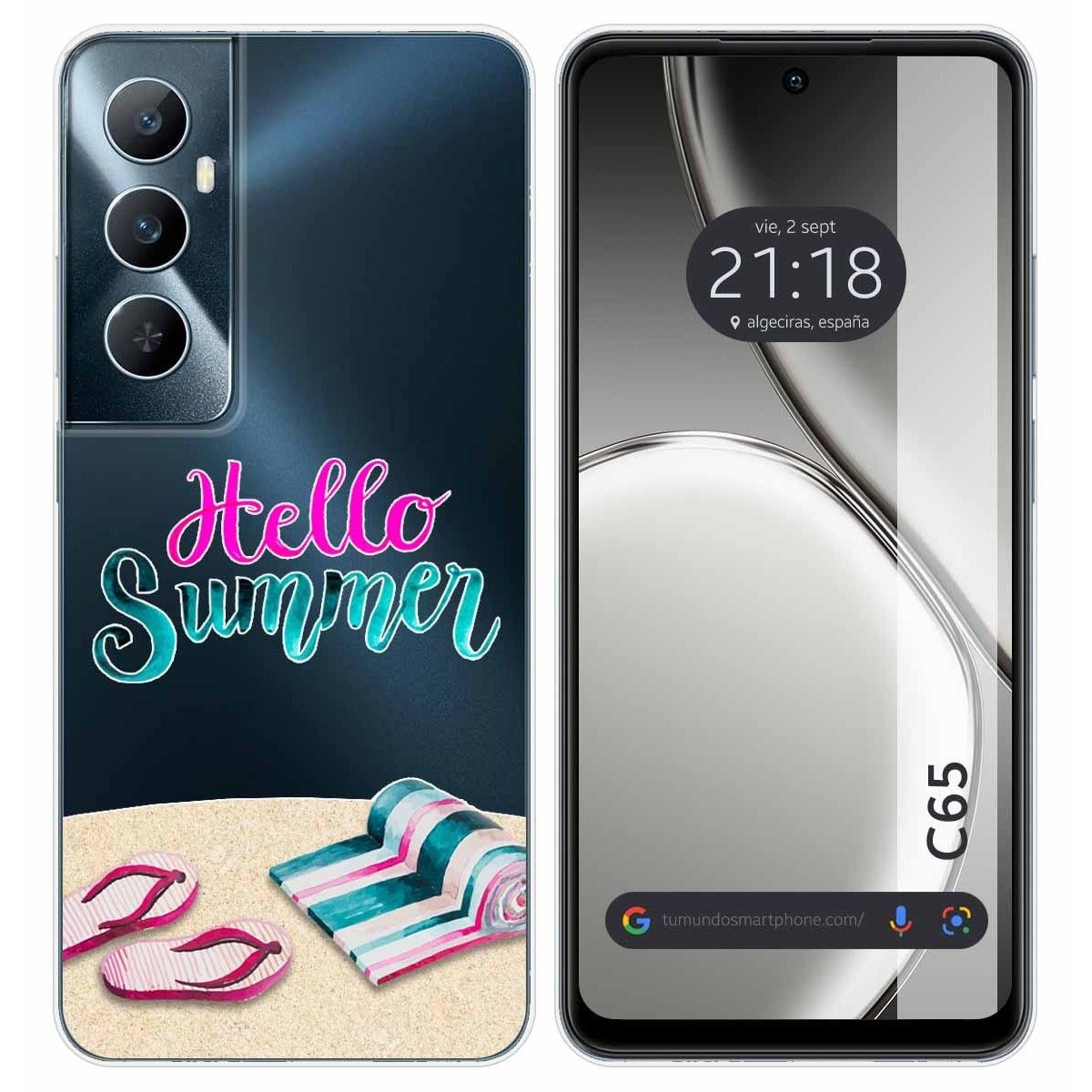 Funda Silicona Transparente para Realme C65 4G diseño Summer Dibujos