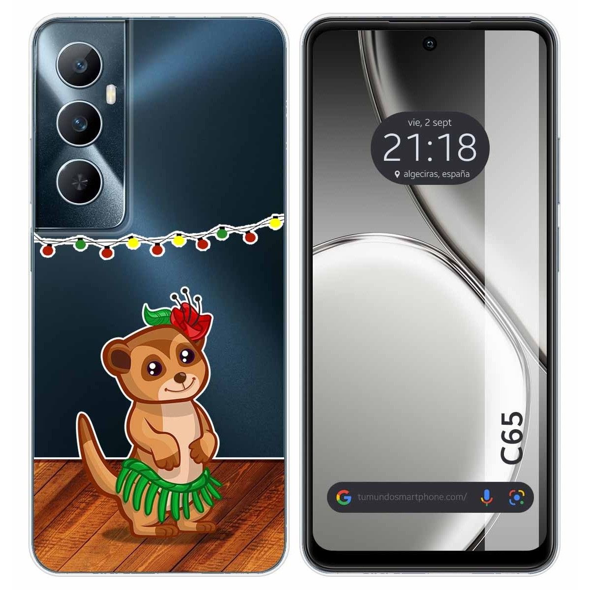 Funda Silicona Transparente para Realme C65 4G diseño Suricata Dibujos