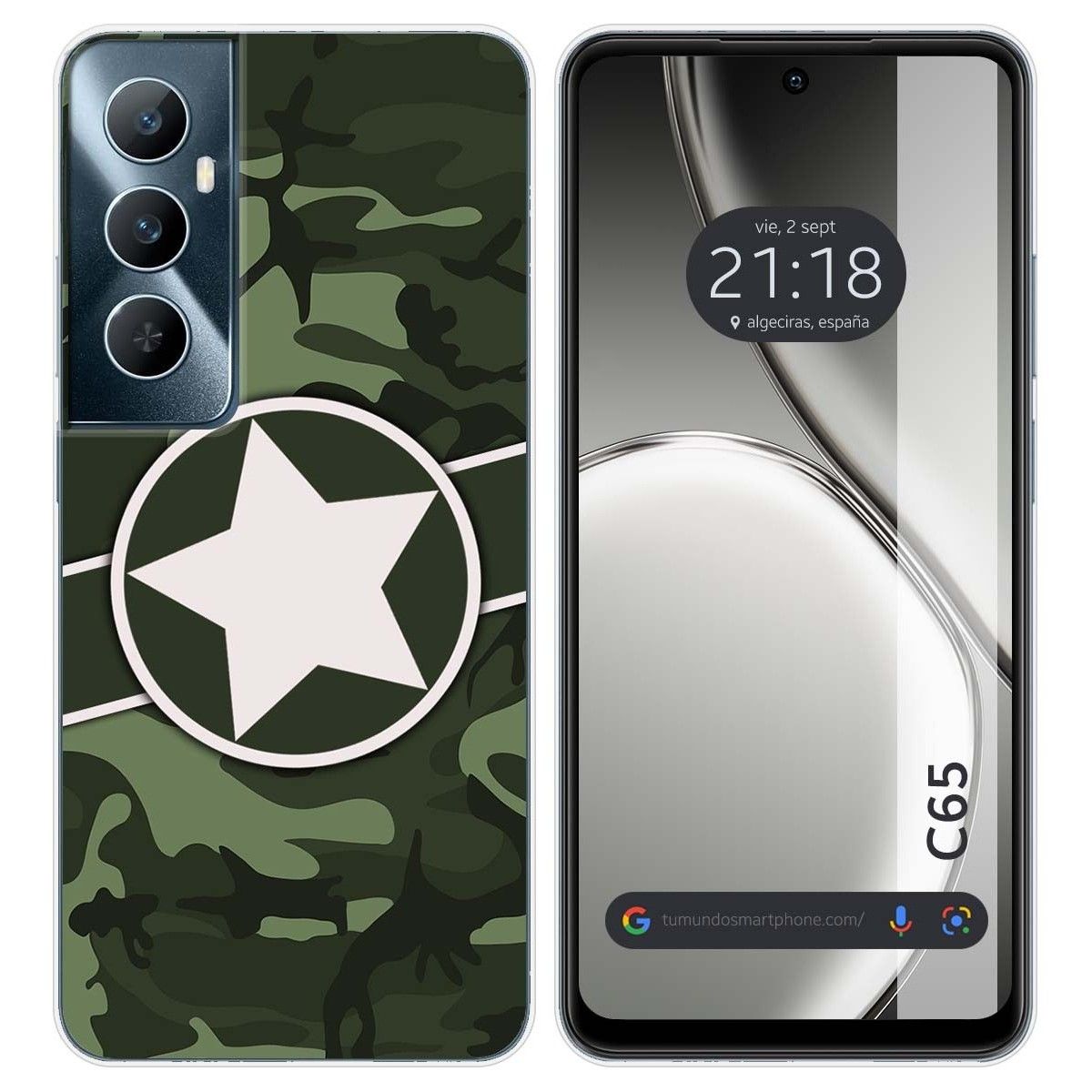 Funda Silicona para Realme C65 4G diseño Camuflaje 01 Dibujos