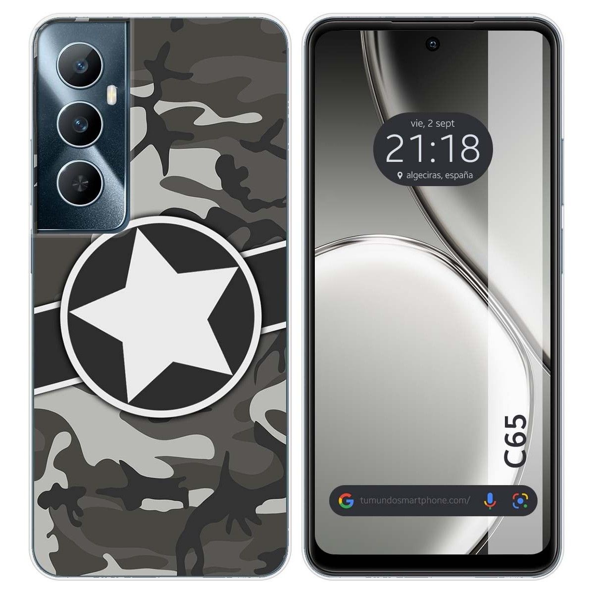 Funda Silicona para Realme C65 4G diseño Camuflaje 02 Dibujos