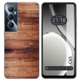 Funda Silicona para Realme C65 4G diseño Madera 02 Dibujos