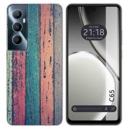 Funda Silicona para Realme C65 4G diseño Madera 10 Dibujos