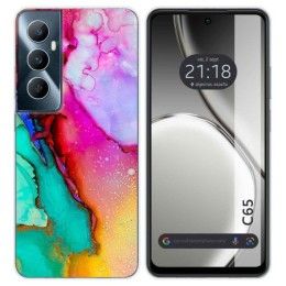 Funda Silicona para Realme C65 4G diseño Mármol 15 Dibujos