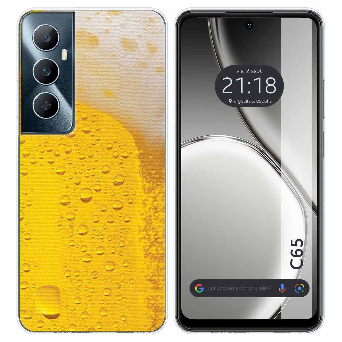 Funda Silicona para Realme C65 4G diseño Cerveza Dibujos