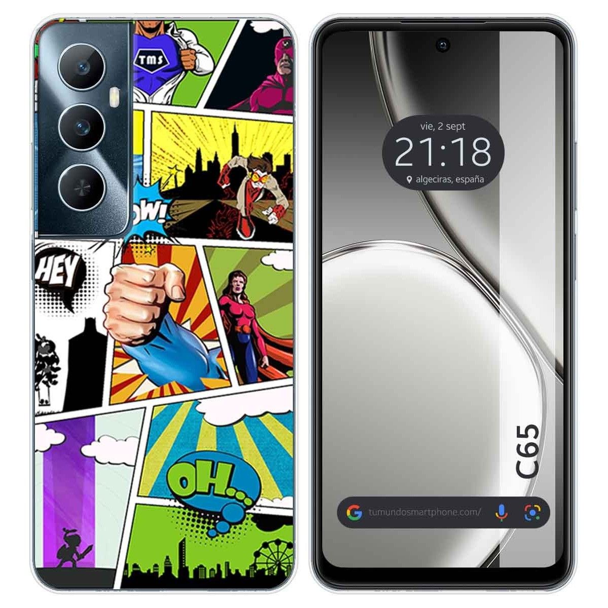 Funda Silicona para Realme C65 4G diseño Comic Dibujos