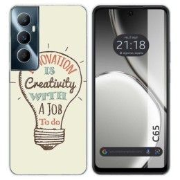 Funda Silicona para Realme C65 4G diseño Creativity Dibujos