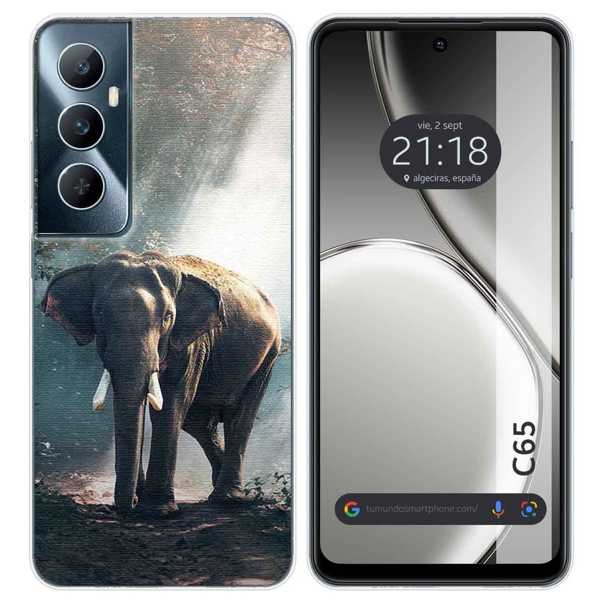 Funda Silicona para Realme C65 4G diseño Elefante Dibujos