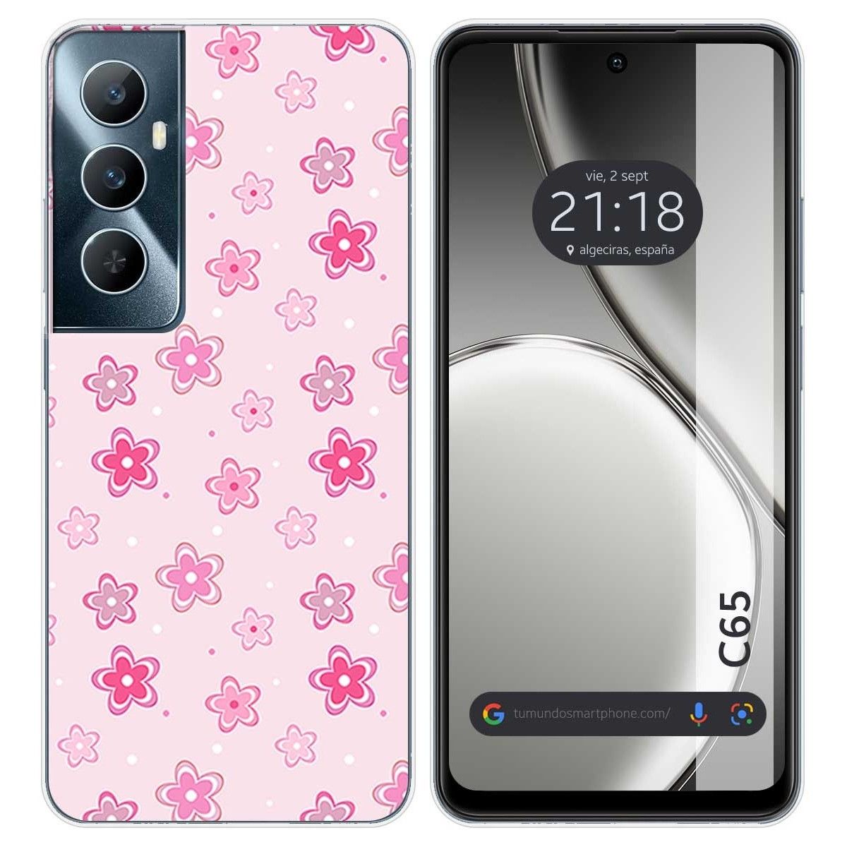 Funda Silicona para Realme C65 4G diseño Flores Dibujos