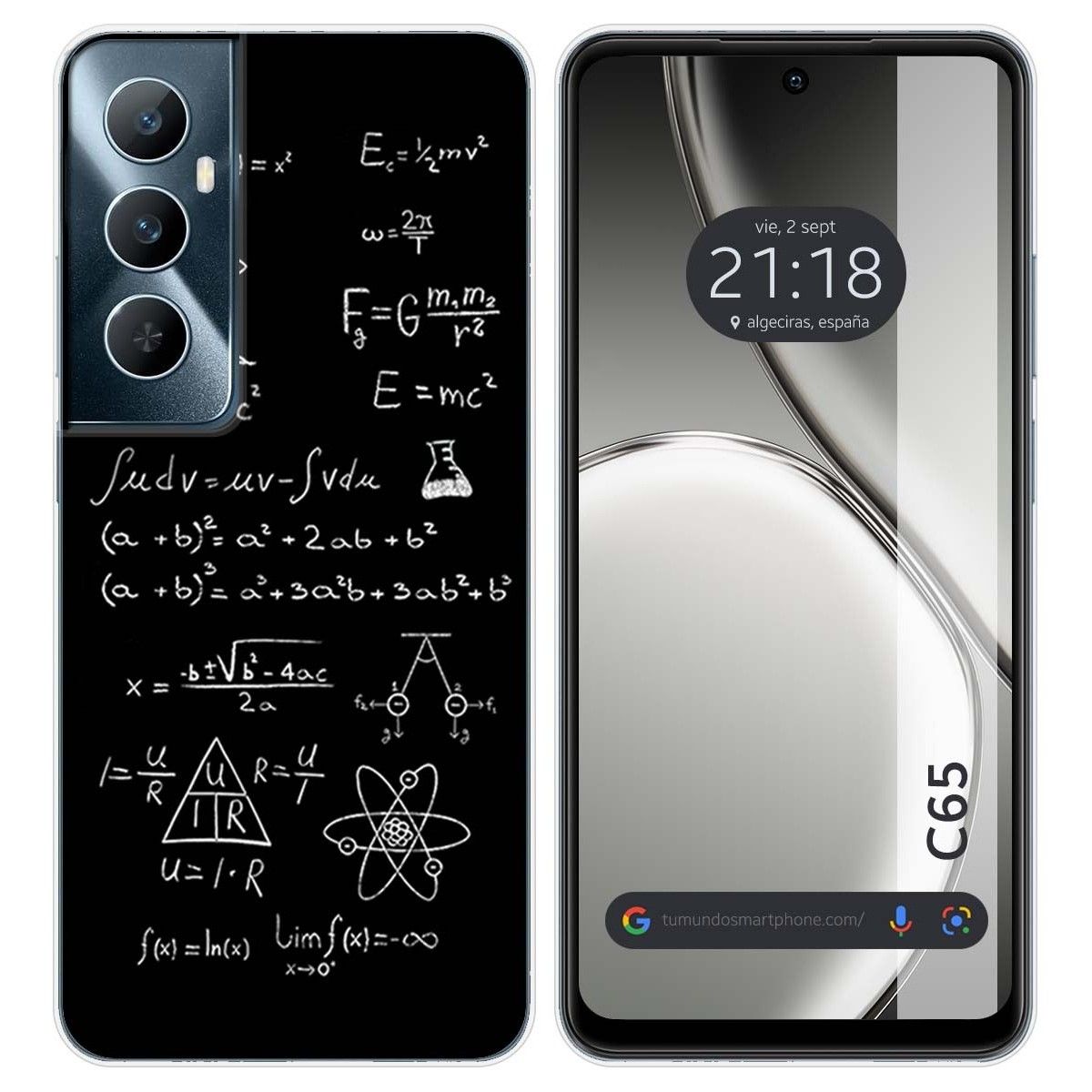 Funda Silicona para Realme C65 4G diseño Formulas Dibujos