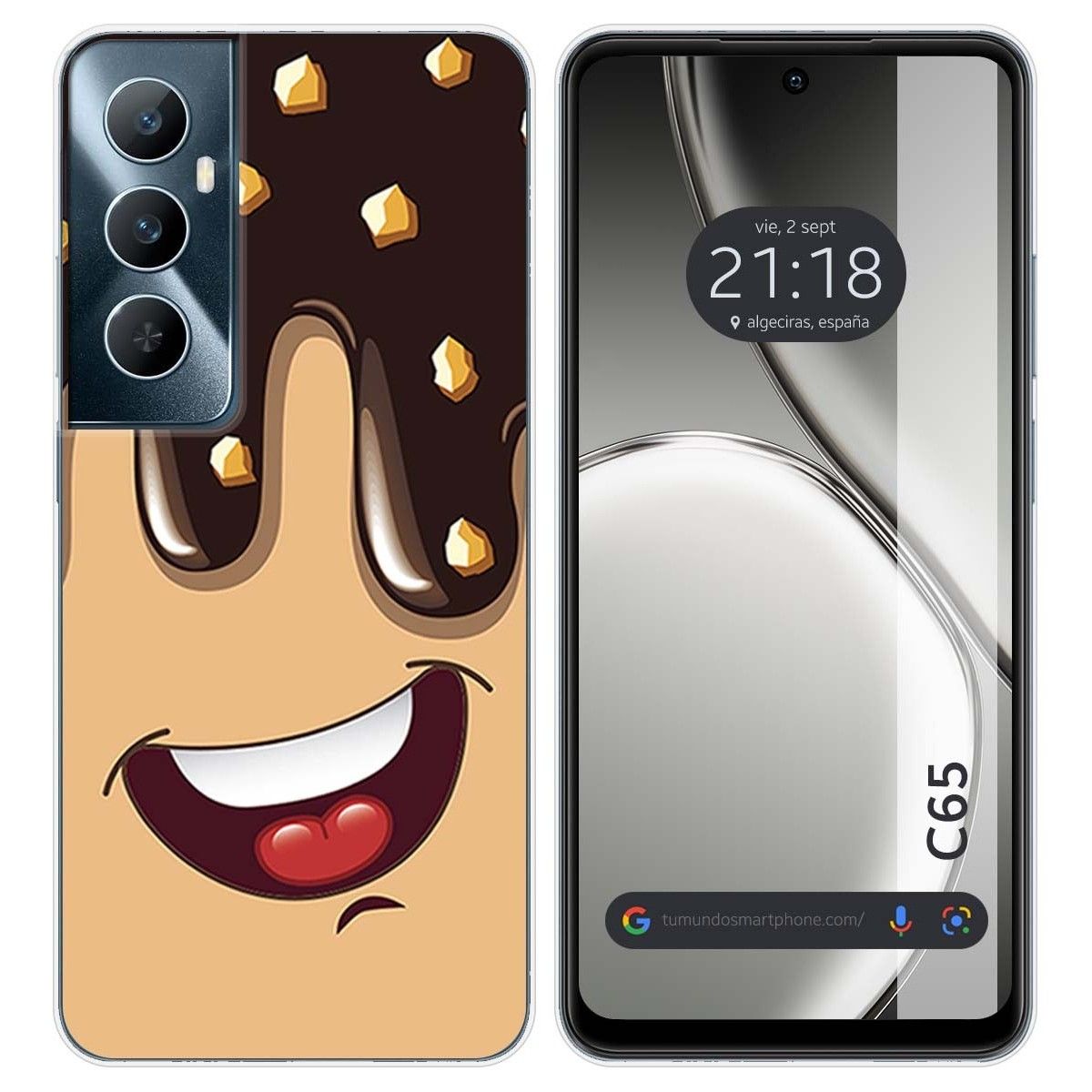 Funda Silicona para Realme C65 4G diseño Helado Chocolate Dibujos