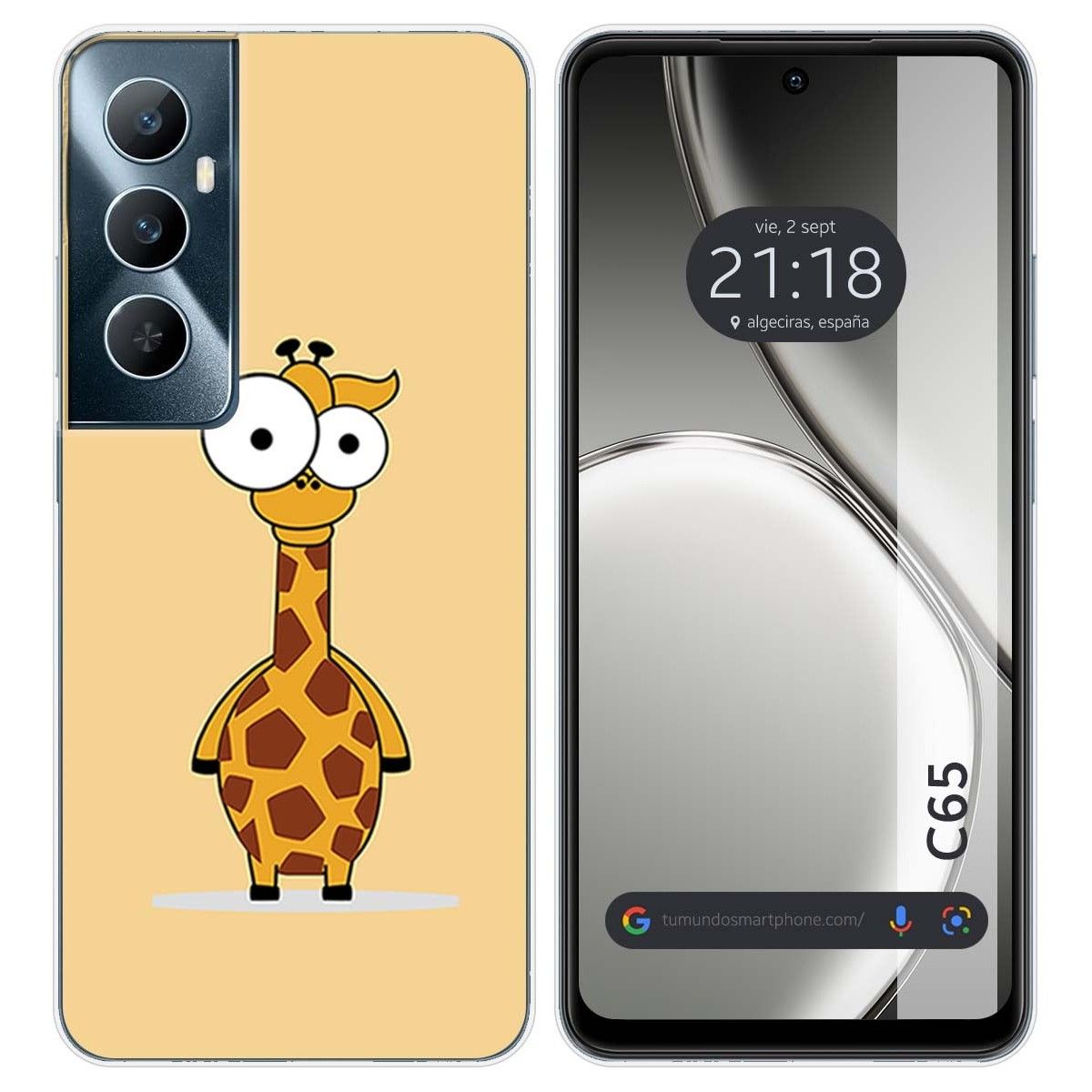 Funda Silicona para Realme C65 4G diseño Jirafa Dibujos