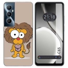 Funda Silicona para Realme C65 4G diseño Leon Dibujos