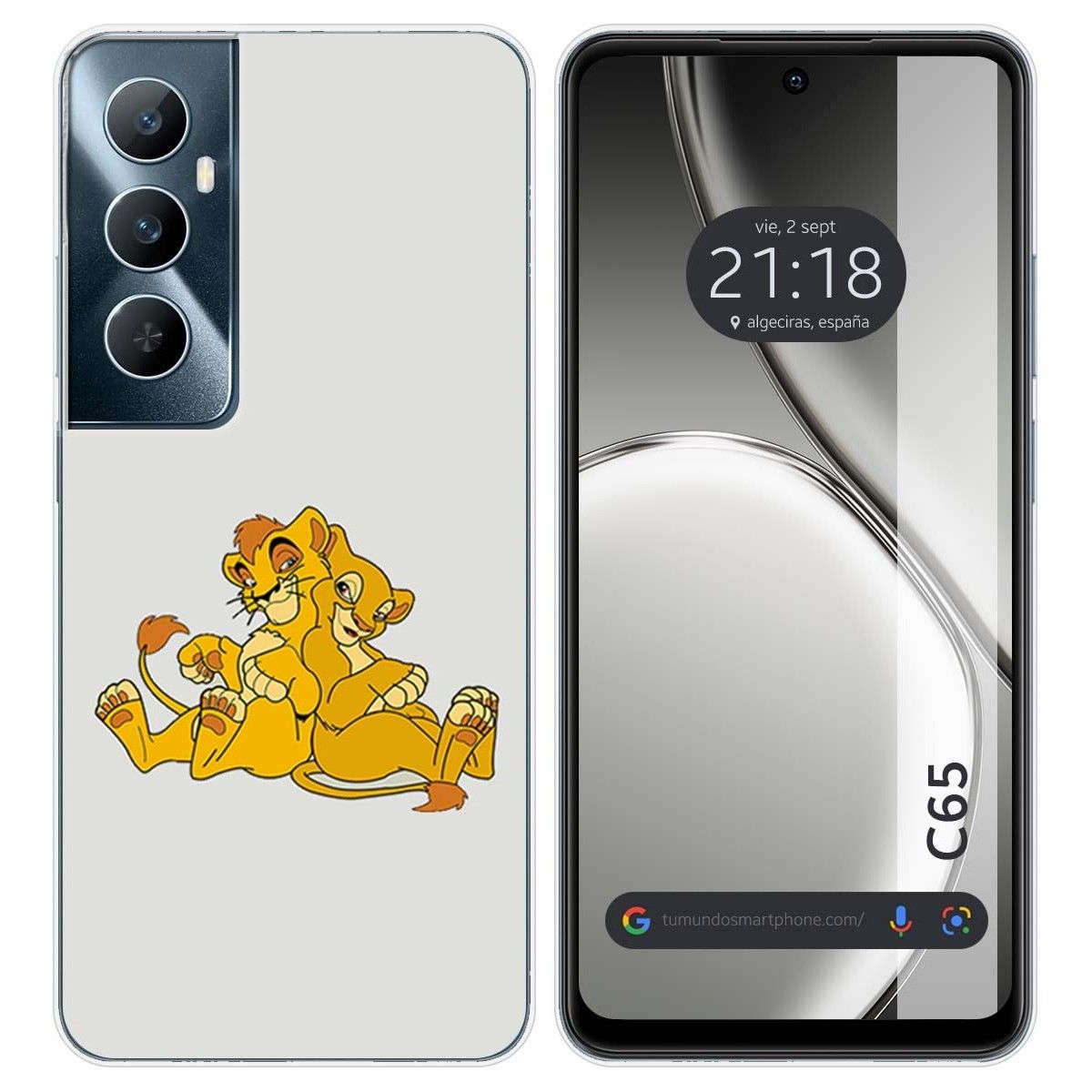 Funda Silicona para Realme C65 4G diseño Leones Dibujos