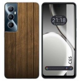 Funda Silicona para Realme C65 4G diseño Madera Dibujos