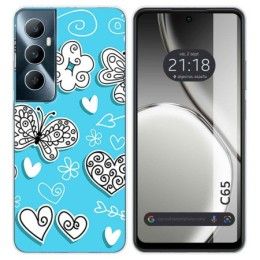 Funda Silicona para Realme C65 4G diseño Mariposas Dibujos