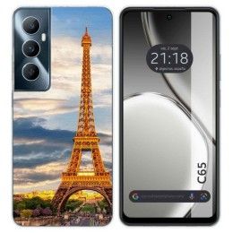 Funda Silicona para Realme C65 4G diseño Paris Dibujos