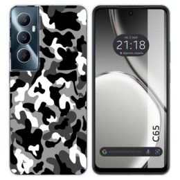 Funda Silicona para Realme C65 4G diseño Snow Camuflaje Dibujos