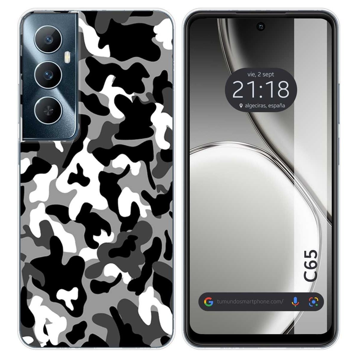 Funda Silicona para Realme C65 4G diseño Snow Camuflaje Dibujos