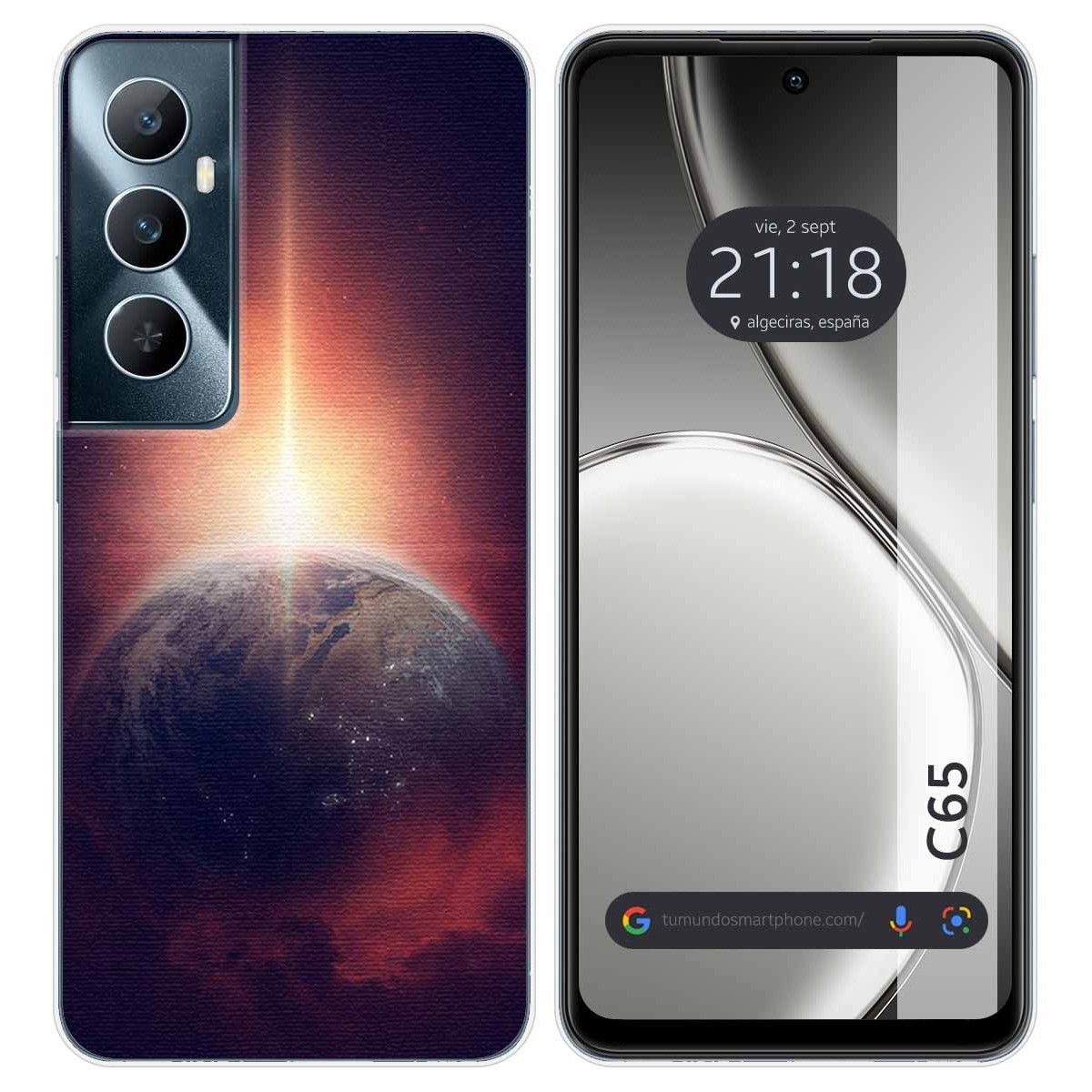 Funda Silicona para Realme C65 4G diseño Tierra Dibujos