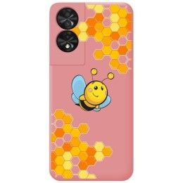 Funda Silicona Líquida Rosa para TCL 50 SE diseño Abeja Dibujos