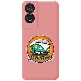 Funda Silicona Líquida Rosa para TCL 50 SE diseño Adventure Dibujos