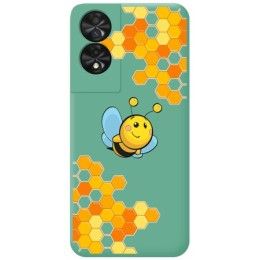 Funda Silicona Líquida Verde para TCL 50 SE diseño Abeja Dibujos