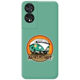 Funda Silicona Líquida Verde para TCL 50 SE diseño Adventure Dibujos