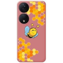 Funda Silicona Líquida Rosa para Huawei Honor X7b diseño Abeja Dibujos