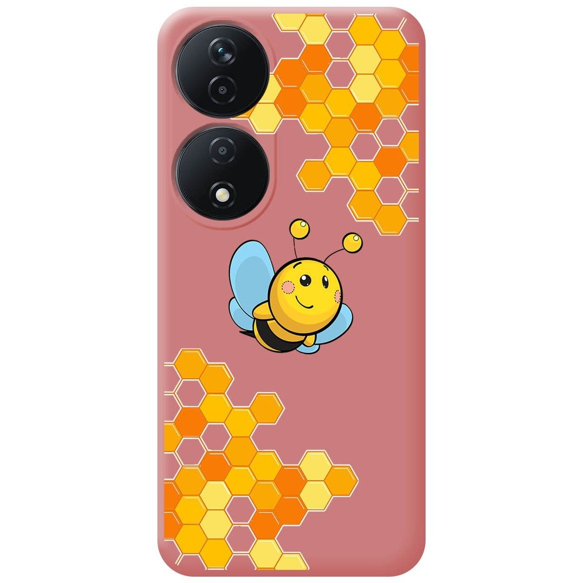 Funda Silicona Líquida Rosa para Huawei Honor X7b diseño Abeja Dibujos