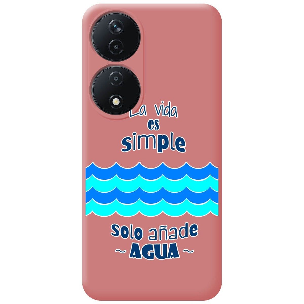 Funda Silicona Líquida Rosa para Huawei Honor X7b diseño Agua Dibujos