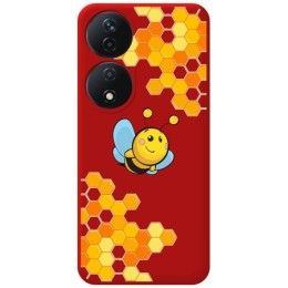 Funda Silicona Líquida Roja para Huawei Honor X7b diseño Abeja Dibujos