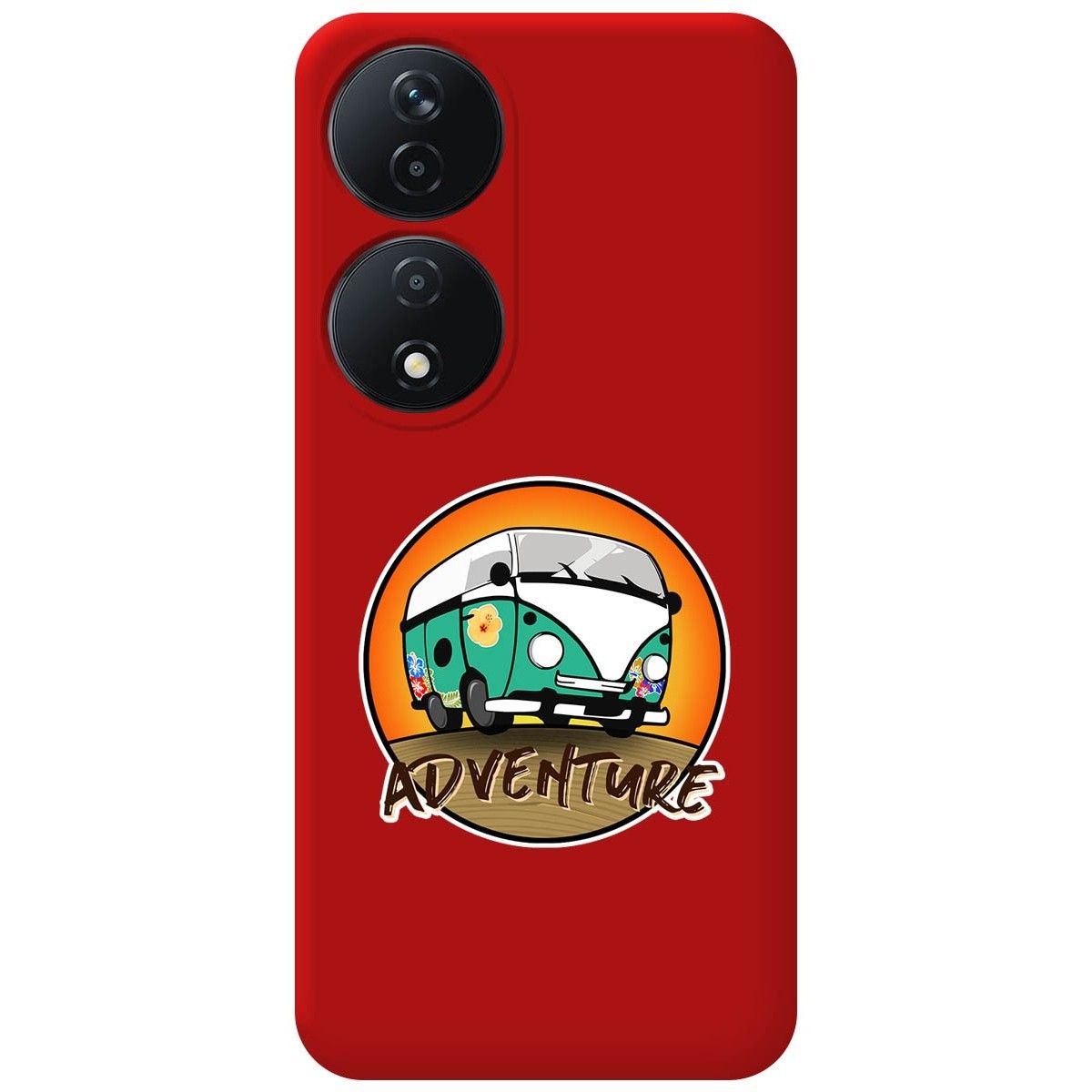 Funda Silicona Líquida Roja para Huawei Honor X7b diseño Adventure Dibujos