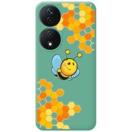 Funda Silicona Líquida Verde para Huawei Honor X7b diseño Abeja Dibujos