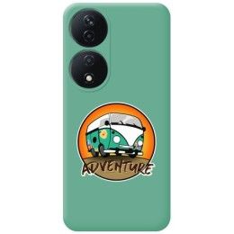 Funda Silicona Líquida Verde para Huawei Honor X7b diseño Adventure Dibujos