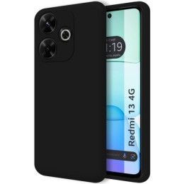 Funda Silicona Líquida Ultra Suave para Xiaomi Redmi 13 4G color Negra