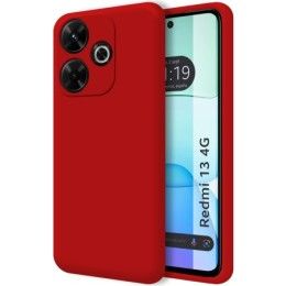 Funda Silicona Líquida Ultra Suave para Xiaomi Redmi 13 4G color Roja