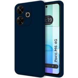 Funda Silicona Líquida Ultra Suave para Xiaomi Poco M6 4G color Azul Oscuro