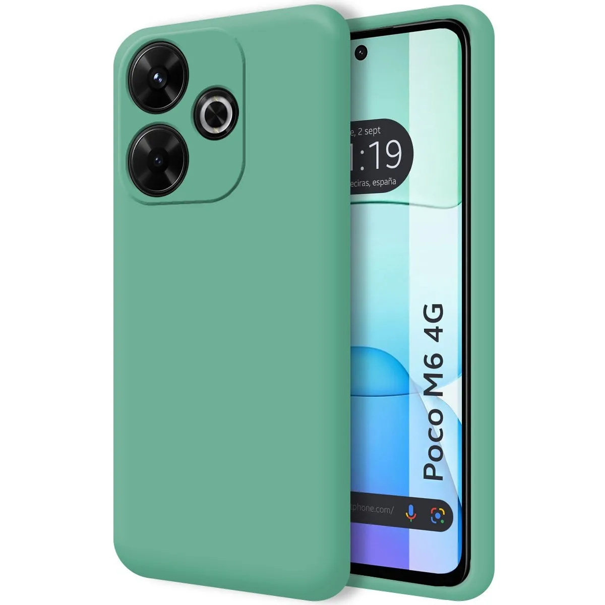Funda Silicona Líquida Ultra Suave para Xiaomi Poco M6 4G color Verde