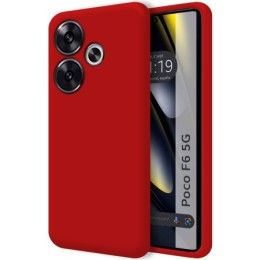 Funda Silicona Líquida Ultra Suave para Xiaomi Poco F6 5G color Roja