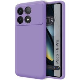 Funda Silicona Líquida Ultra Suave para Xiaomi Poco F6 Pro 5G color Morada