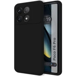 Funda Silicona Líquida Ultra Suave para Xiaomi Poco F6 Pro 5G color Negra