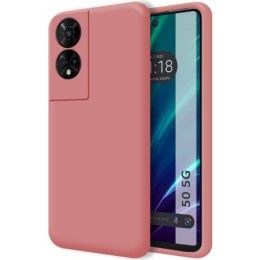 Funda Silicona Líquida Ultra Suave para TCL 50 5G color Rosa