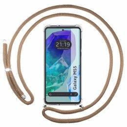 Funda Colgante Transparente para Samsung Galaxy M55 5G con Cordon Camel