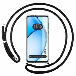 Funda Colgante Transparente para Oppo A60 4G con Cordon Negro