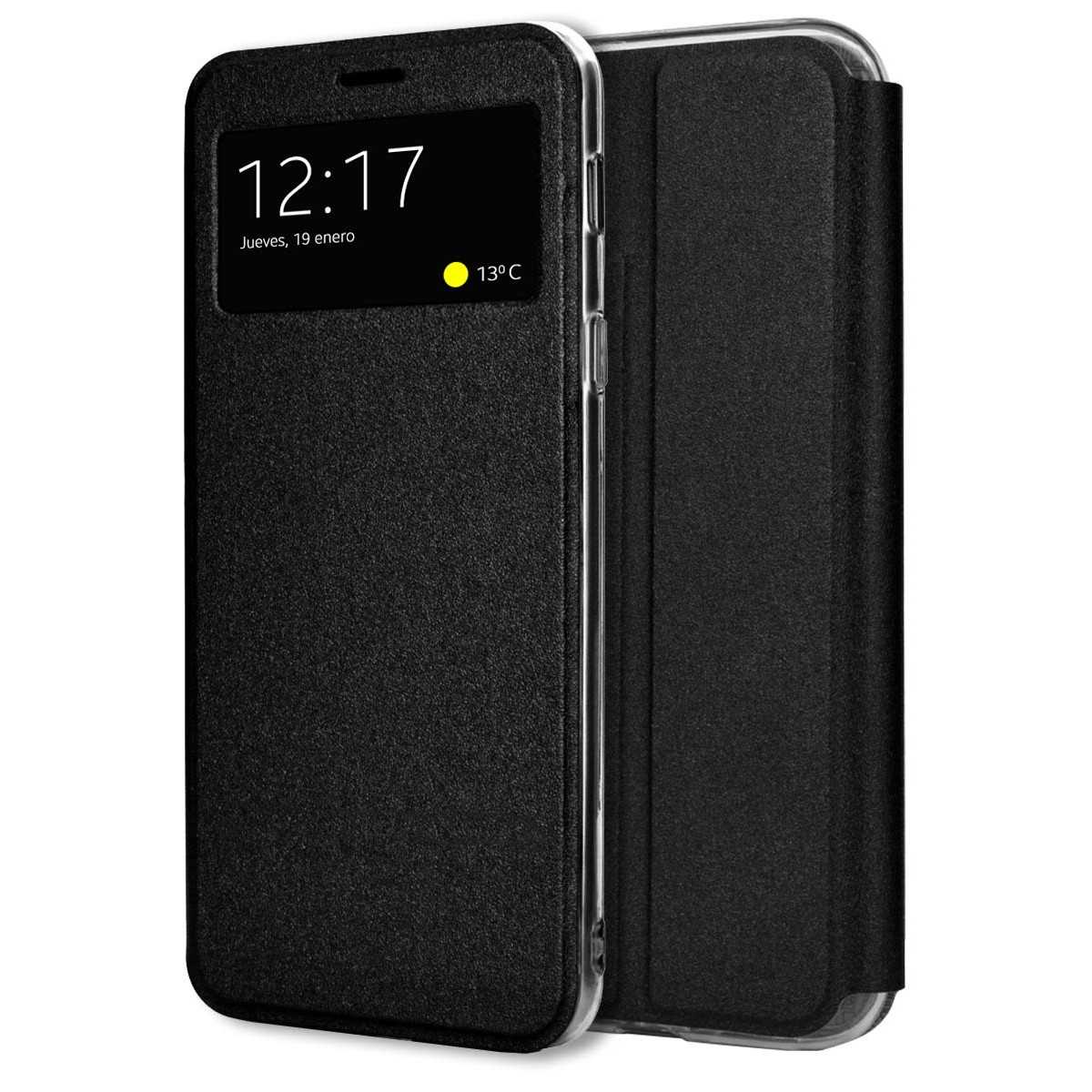 Funda Libro Soporte con Ventana para Xiaomi Poco F6 Pro 5G color Negra