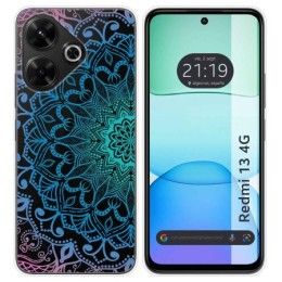 Funda Silicona Transparente para Xiaomi Redmi 13 4G diseño Mandala Dibujos