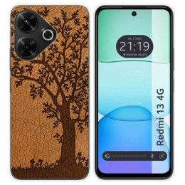 Funda Silicona para Xiaomi Redmi 13 4G diseño Cuero 03 Dibujos