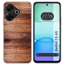 Funda Silicona para Xiaomi Redmi 13 4G diseño Madera 02 Dibujos