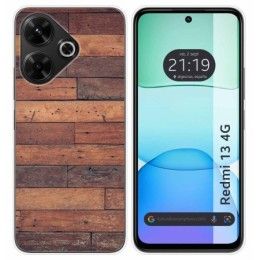 Funda Silicona para Xiaomi Redmi 13 4G diseño Madera 03 Dibujos