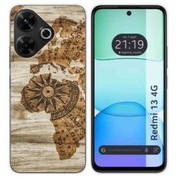 Funda Silicona para Xiaomi Redmi 13 4G diseño Madera 07 Dibujos